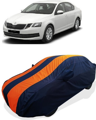 Coxtor Car Cover For Skoda Octavia Ambition 2.0 TDI MT (With Mirror Pockets)(Orange)