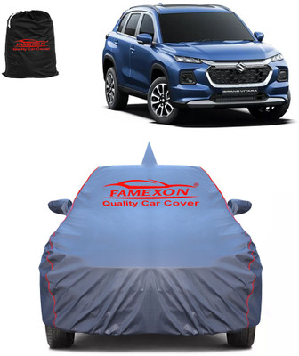 FAMEXON Car Cover For Maruti Grand Vitara (With Mirror Pockets)(Grey)