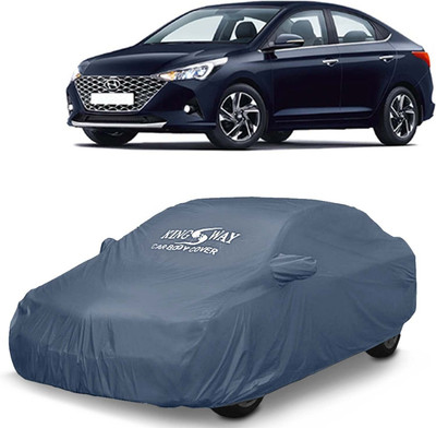 Kingsway Car Cover For Hyundai Verna (With Mirror Pockets)(Grey, For 2020, 2021, 2022, 2023 Models)