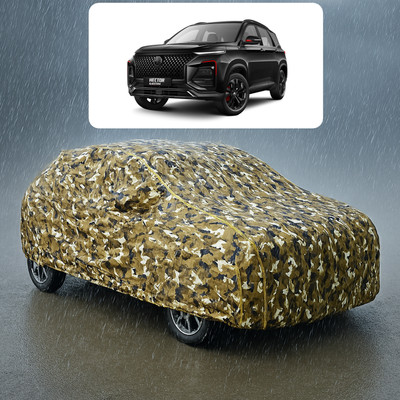 PAGORA Car Cover For MG Hector Plus (With Mirror Pockets)(Yellow, White)