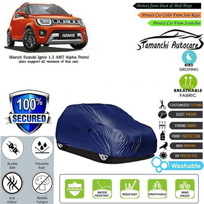 Tamanchi Autocare Car Cover For Maruti Suzuki Ignis 1.2 AMT Alpha Petrol(Blue)