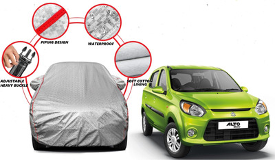 Auto Oprema Car Cover For Maruti Suzuki Alto 800 (With Mirror Pockets)(Silver)