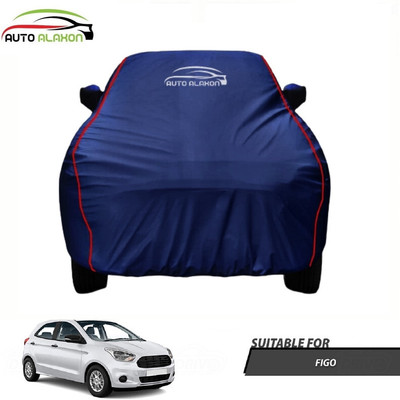 AUTO ALAXON Car Cover For Ford Figo (With Mirror Pockets)(Blue)