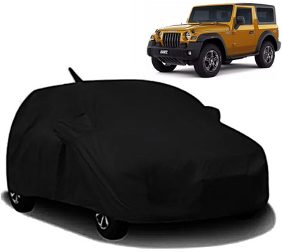 S Shine Max Car Cover For Mahindra Thar (With Mirror Pockets)(Black)