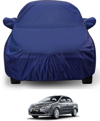 Auto Hub Car Cover For Toyota Etios (With Mirror Pockets)(Blue)