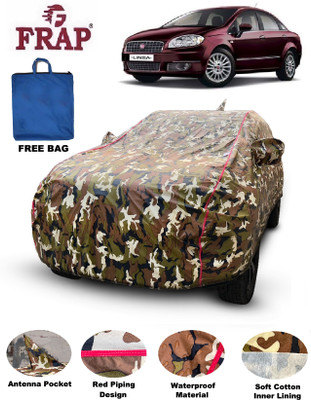 Frap Car Cover For Fiat Linea, Linea Classic, Linea Fire Active (With Mirror Pockets)(Multicolor)