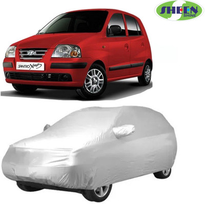 Sheen Car Cover For Hyundai Santro Xing (Without Mirror Pockets)(Silver)