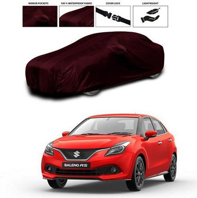 ANTHUB Car Cover For Maruti Suzuki Baleno (With Mirror Pockets)(Maroon)