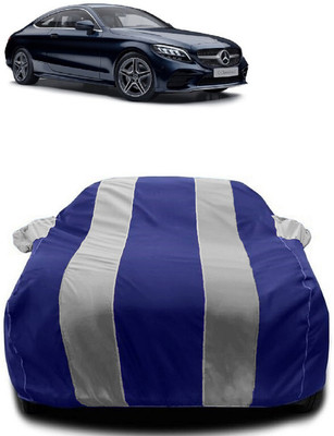 Autoprime Car Cover For Mercedes Benz C220 (With Mirror Pockets)(White, Blue)