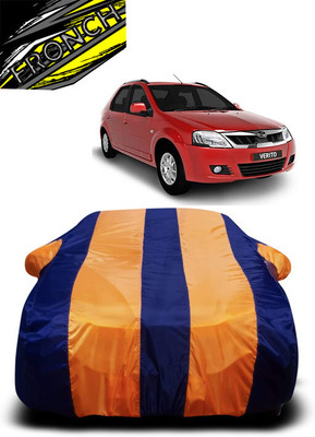 FRONCH Car Cover For Mahindra Verito 1.5 D2 (With Mirror Pockets)(Orange, Blue)