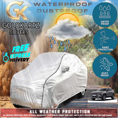 Tamanchi Autocare Car Cover For Tata Harrier (With Mirror Pockets)(Silver)