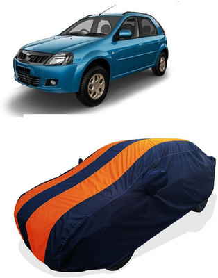 Coxtor Car Cover For Mahindra E Verito D6 (With Mirror Pockets)(Orange)