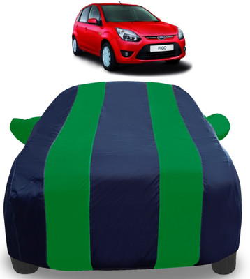 Auto Hub Car Cover For Ford Figo (With Mirror Pockets)(Green)