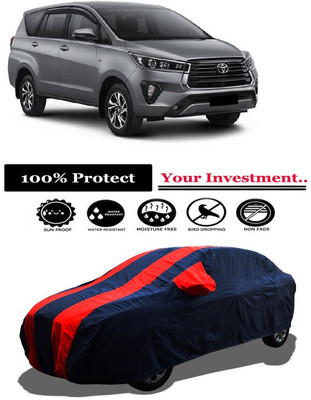 Amexride Car Cover For Toyota Innova Crysta 2.4 VX MT Diesel (With Mirror Pockets)(Red)