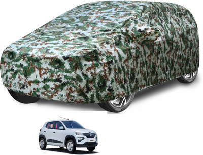 Auto Hub Car Cover For Renault Kwid (With Mirror Pockets)(Multicolor)