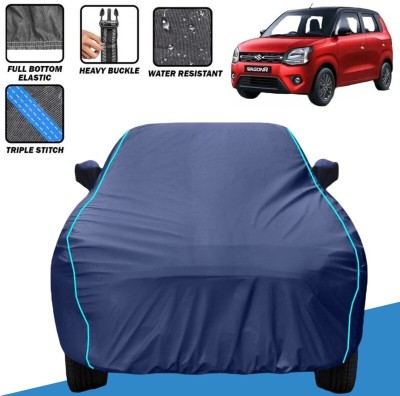 kerwa Car Cover For Maruti Suzuki WagonR, WagonR Electric Vehicle, WagonR Stingray, Wagon R 1.0, Wagon R DLX (With Mirror Pockets)(Blue, For 2010, 2011, 2012, 2013, 2014, 2015, 2016, 2017, 2018, 2019, 2020, 2021, 2022, 2023, 2024 Models)