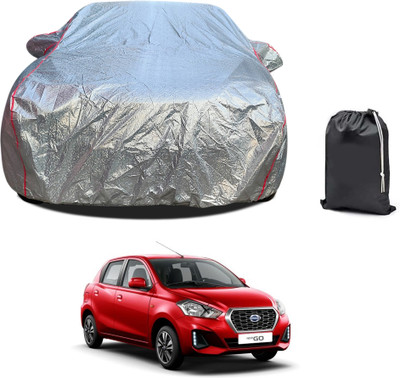 PAGORA Car Cover For Nissan Go (With Mirror Pockets)(Silver, For 2019, 2020, 2021, 2022, 2023 Models)