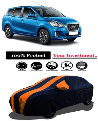 Amexride Car Cover For Datsun GO Plus T (With Mirror Pockets)(Orange)