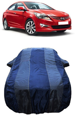 Wegather Car Cover For Hyundai Verna Fluidic DTHR (With Mirror Pockets)(Grey)