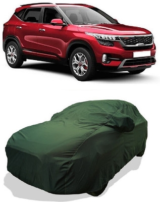 Coxtor Car Cover For Kia Seltos HTX Plus AT 1.5 Diesel (With Mirror Pockets)(Green)
