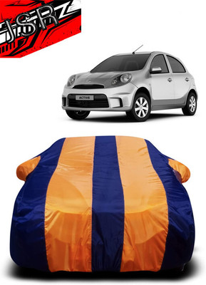 J S R Car Cover For Nissan Micra (With Mirror Pockets)(Orange, Blue)