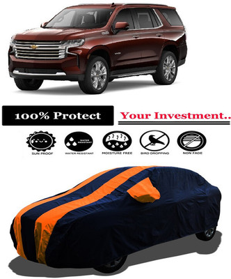 Amexride Car Cover For Chevrolet Tahoe 6.2L (With Mirror Pockets)(Orange)