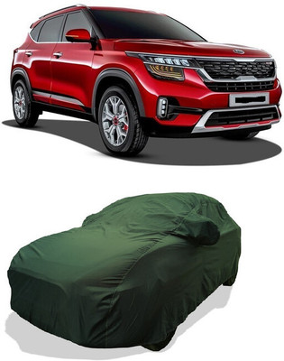 Coxtor Car Cover For Kia Seltos GTX AT 1.4 (With Mirror Pockets)(Green)