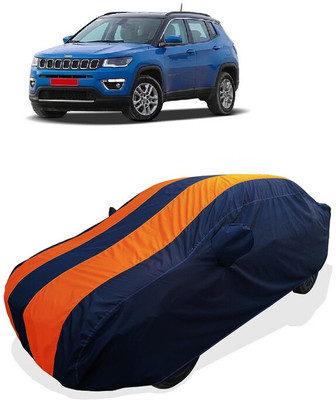 Coxtor Car Cover For Jeep Compass 2.0 Longitude Diesel (With Mirror Pockets)(Orange)