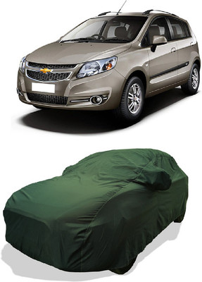 Coxtor Car Cover For Chevrolet Sail Hatchback 1.2 (With Mirror Pockets)(Green)