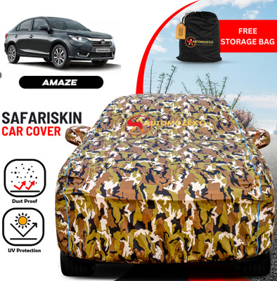 AUTOMOZEXO Car Cover For Honda Amaze (With Mirror Pockets)(Multicolor)
