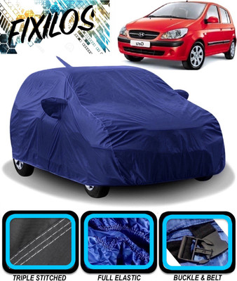 FIXILOS Car Cover For Hyundai Getz Prime (With Mirror Pockets)(Blue)