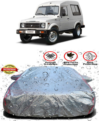 RWT Car Cover For Maruti Suzuki Gypsy (With Mirror Pockets)(Silver)
