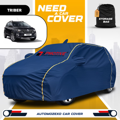SPMOTIVE Car Cover For Toyota Triber (With Mirror Pockets)(Blue)