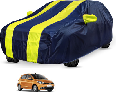 Auto Hub Car Cover For Tata Tiago (Without Mirror Pockets)(Black, Yellow)