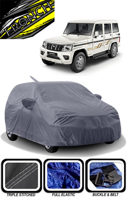 FRONCH Car Cover For Mahindra Bolero (With Mirror Pockets)(Grey)