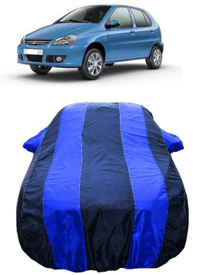 Wegather Car Cover For Tata Indica V3 (With Mirror Pockets)(Blue)