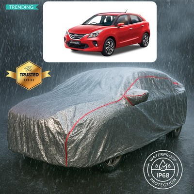 CODOKI Car Cover For Toyota Glanza V CVT Petrol (With Mirror Pockets)(Silver)