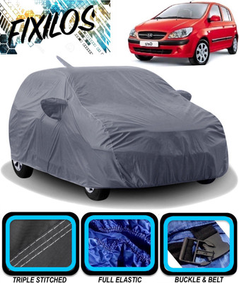FIXILOS Car Cover For Hyundai Getz (With Mirror Pockets)(Grey)