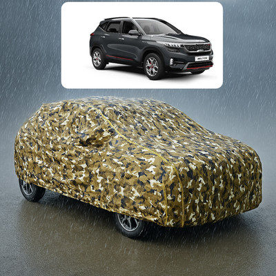 CODOKI Car Cover For Kia Seltos GTX 1.4 (With Mirror Pockets)(Yellow)