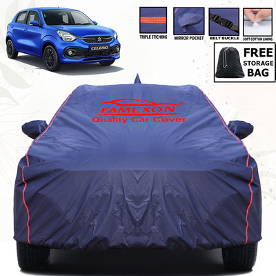 FAMEXON Car Cover For Maruti Suzuki Celerio (With Mirror Pockets)(Black)