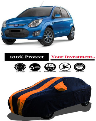 Amexride Car Cover For Ford Figo 1.4L (With Mirror Pockets)(Orange)