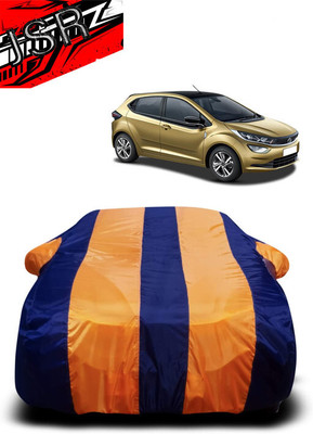 J S R Car Cover For Tata Altroz XM Diesel (With Mirror Pockets)(Orange, Blue)