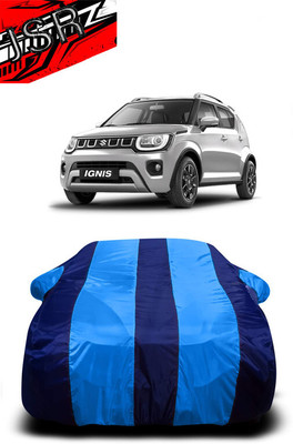 J S R Car Cover For Maruti Suzuki Ignis 1.2 AMT Zeta Petrol (With Mirror Pockets)(Blue)