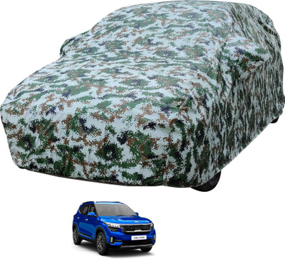 Auto Hub Car Cover For Kia SELTOS (With Mirror Pockets)(Multicolor)