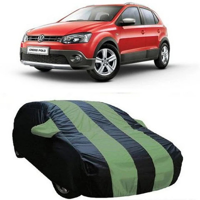 AAMANG Car Cover For Volkswagen Polo Cross (With Mirror Pockets)(Green)