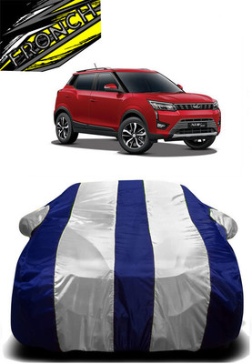 FRONCH Car Cover For Mahindra XUV 300 (With Mirror Pockets)(White, Blue)