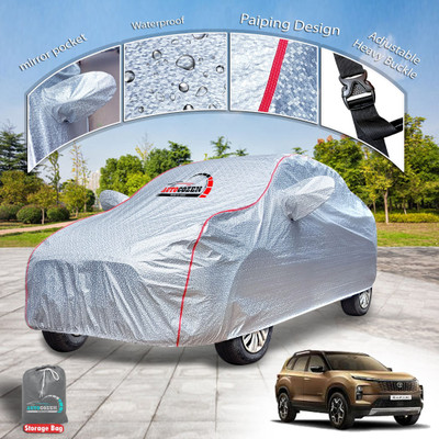 AUTOCOZEN Car Cover For Tata Safari (With Mirror Pockets)(Silver)