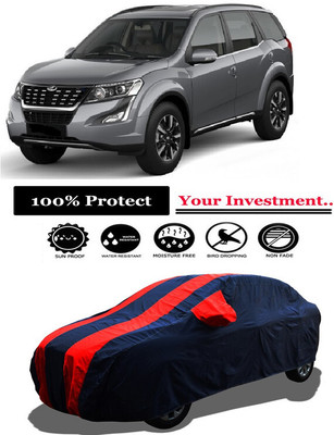 Amexride Car Cover For Mahindra XUV500 W11 Option AT Diesel (With Mirror Pockets)(Red)