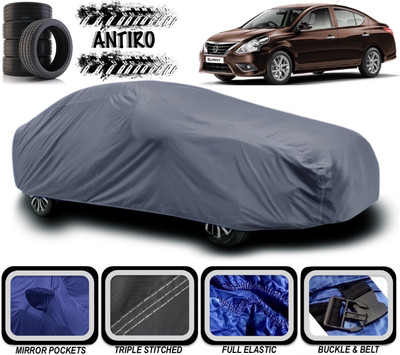 ANTIRO Car Cover For Nissan Sunny (With Mirror Pockets)(Grey)
