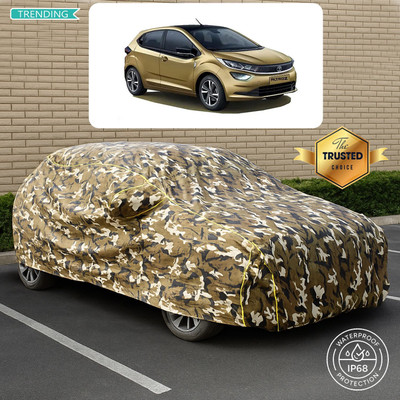 PAGORA Car Cover For Tata Altroz XE Petrol (With Mirror Pockets)(Yellow, Multicolor)